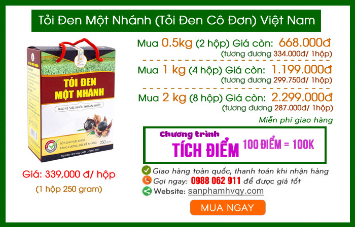 Giá bán tỏi đen một nhánh VIệt Nam tại Đà Nẵng